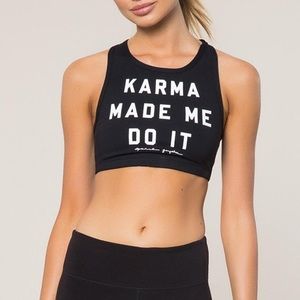 Spiritual Gangster Karma racerback sports bra